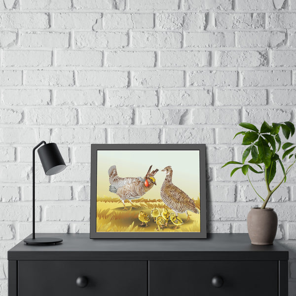 Prairie Chickens Framed Paper Posters