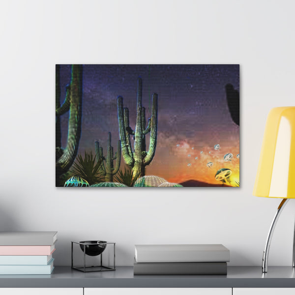 Cactus Glow Canvas Gallery Wraps