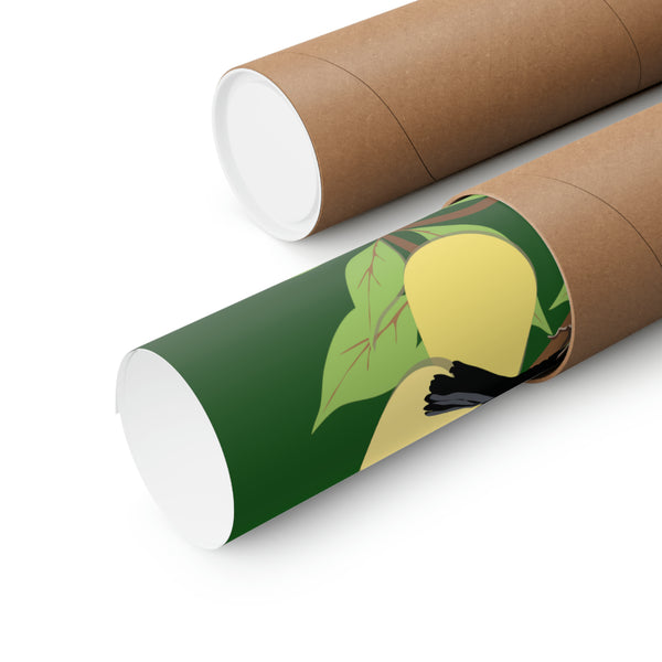 Four Colly Birds of Christmas Premium Matte vertical posters