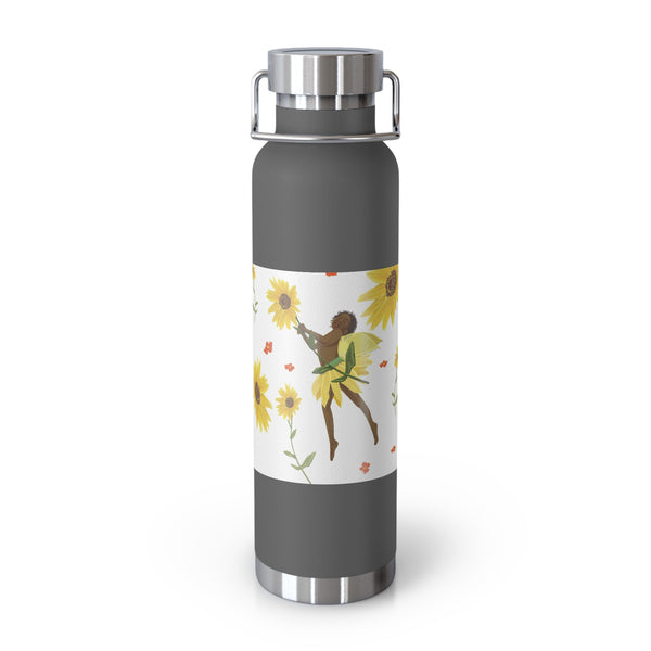 Sunflower Faerie Copper Vacuum Insulated Bottle, 22oz