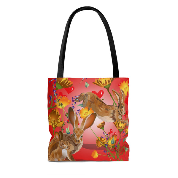 Jackrabbit Love AOP Tote Bag