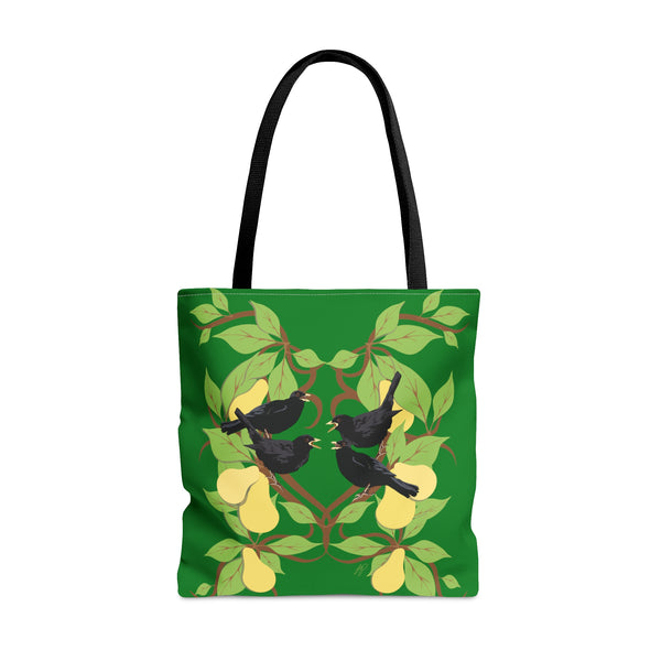 Four Colly Birds of Christmas Tote Bag