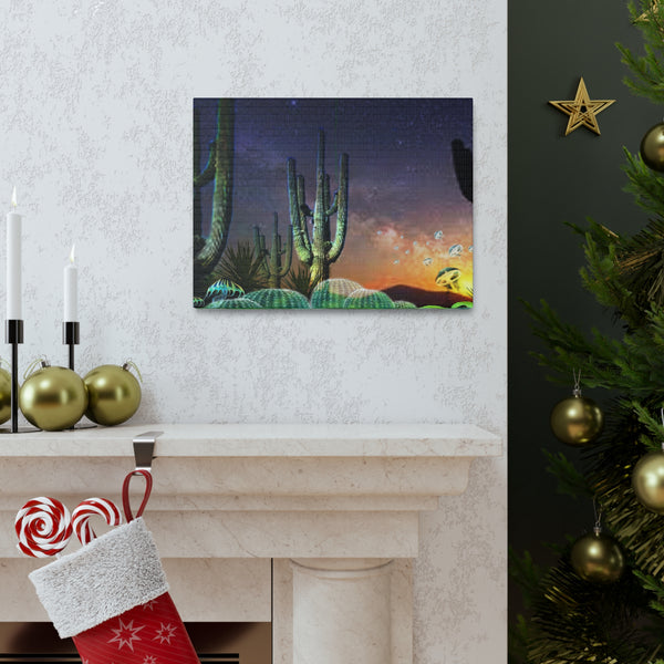 Cactus Glow Canvas Gallery Wraps