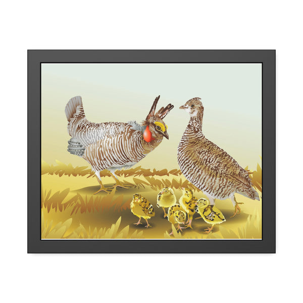 Prairie Chickens Framed Paper Posters