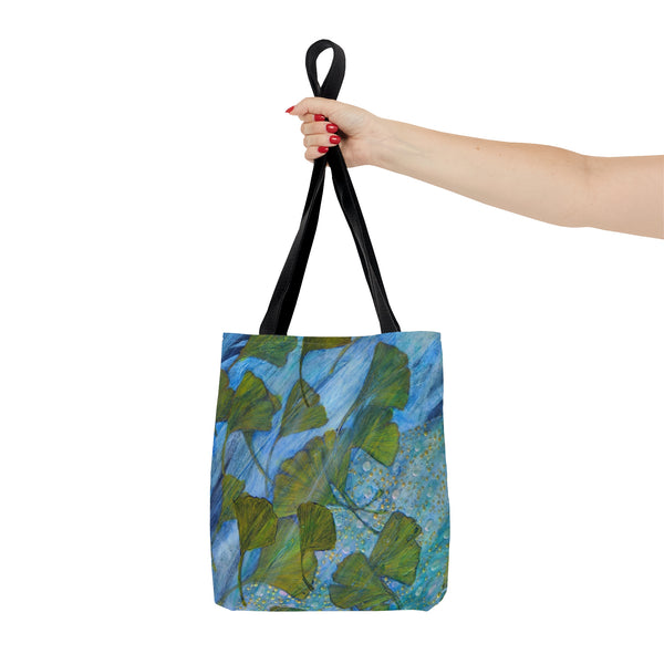 Ginkgo Leaves with Water Dragon AOP Tote Bag