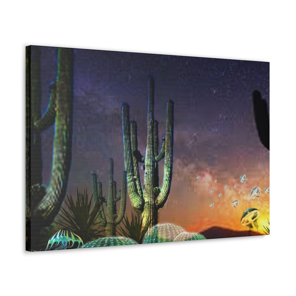 Cactus Glow Canvas Gallery Wraps