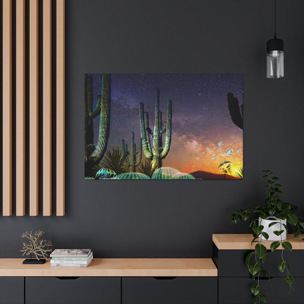 Cactus Glow Canvas Gallery Wraps