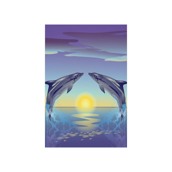 Dolphin Love Premium Matte vertical posters