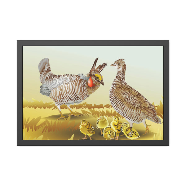 Prairie Chickens Framed Paper Posters
