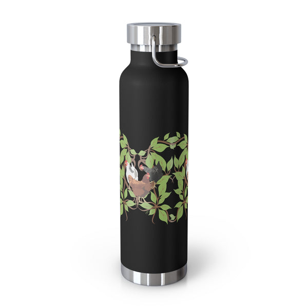 Three French Hens Copper Vacuum Insulated Bottle, 22oz