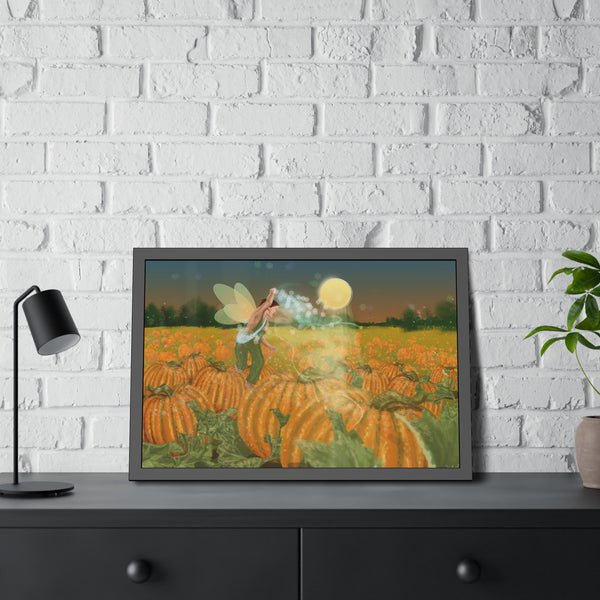 Pumpkin Fairy Framed Paper Posters