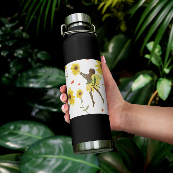 Sunflower Faerie Copper Vacuum Insulated Bottle, 22oz