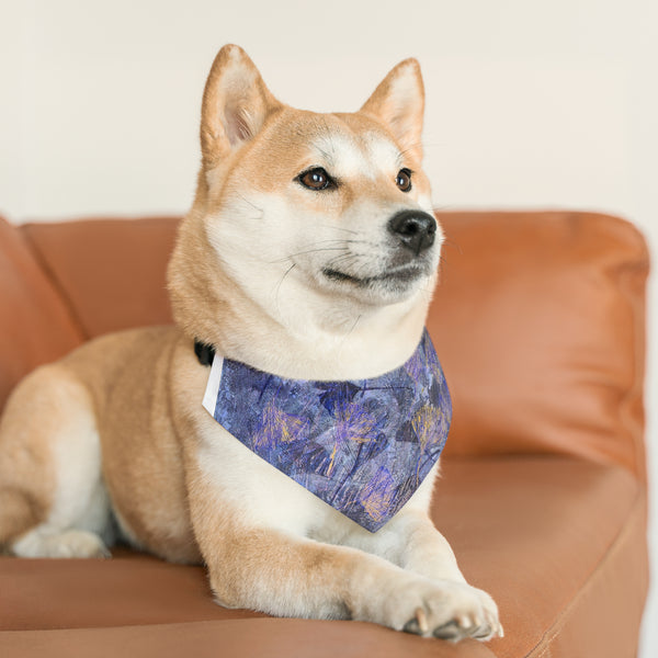 Ginkgo Leaves in Water  Pet Bandana Collar