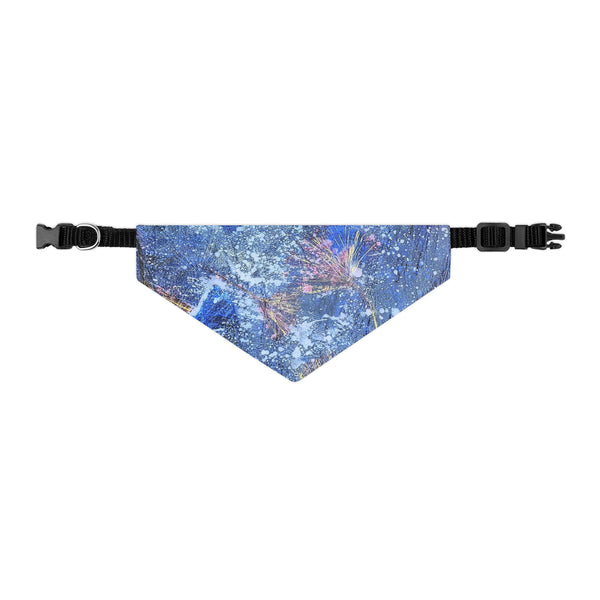 Ginkgo Leaves N Frost Pet Bandana Collar