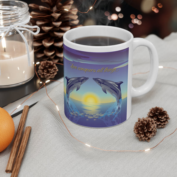 Dolphin Love Ceramic Mug 11oz