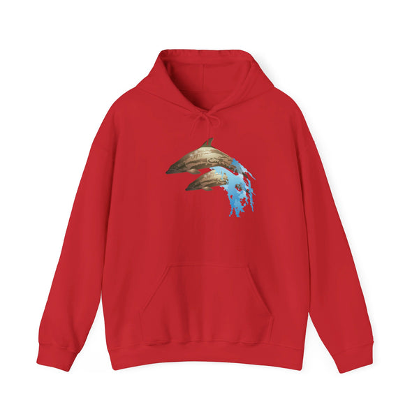 Dolphin Love Unisex Heavy Blend™ Hooded Sweatshirt