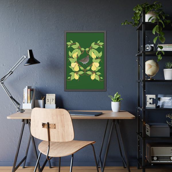 Partridge in a Pear Tree Framed Paper Posters