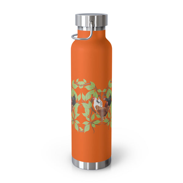 Three French Hens Copper Vacuum Insulated Bottle, 22oz