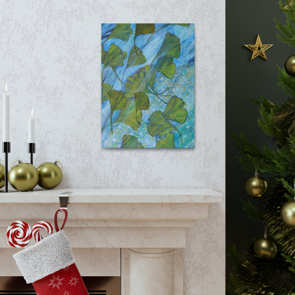 Ginkgo Leaves with Water Dragon  Canvas Gallery Wraps