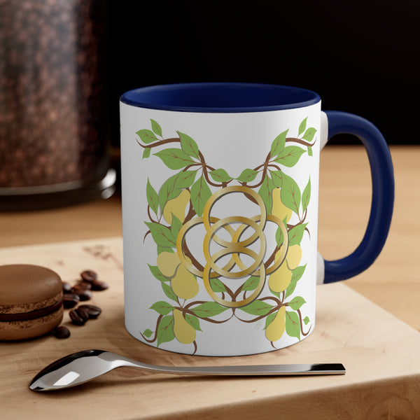 Five Golden Rings Accent Coffee Mug, 11oz
