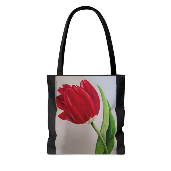 Red Tulip AOP Tote Bag