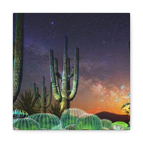 Cactus Glow Canvas Gallery Wraps