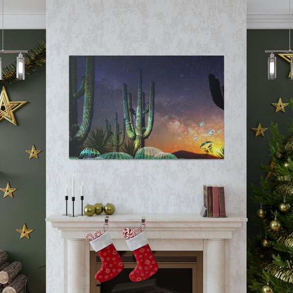 Cactus Glow Canvas Gallery Wraps