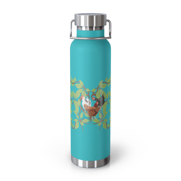Three French Hens Copper Vacuum Insulated Bottle, 22oz