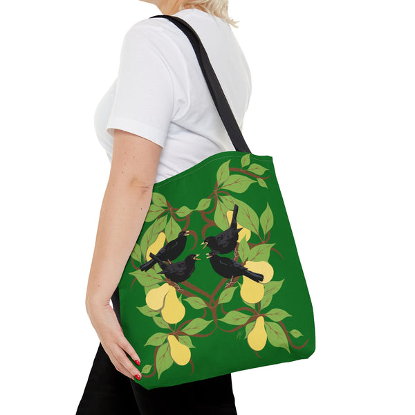 Four Colly Birds of Christmas Tote Bag