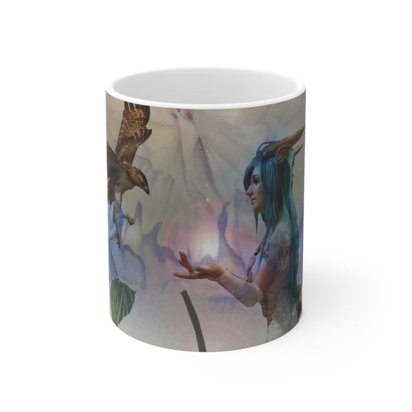 Hawk Goddess Ceramic Mug 11oz