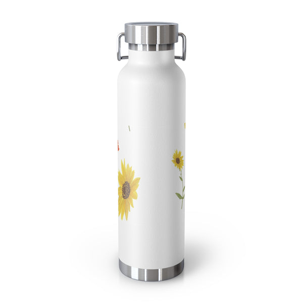 Sunflower Faerie Copper Vacuum Insulated Bottle, 22oz