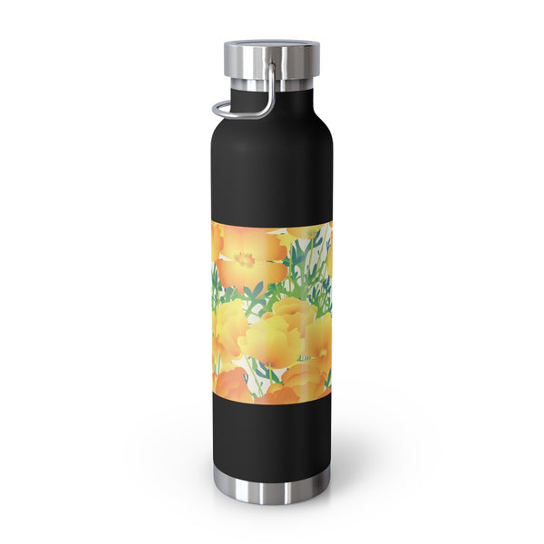 Poppies Copper Vacuum Insulated Bottle, 22oz