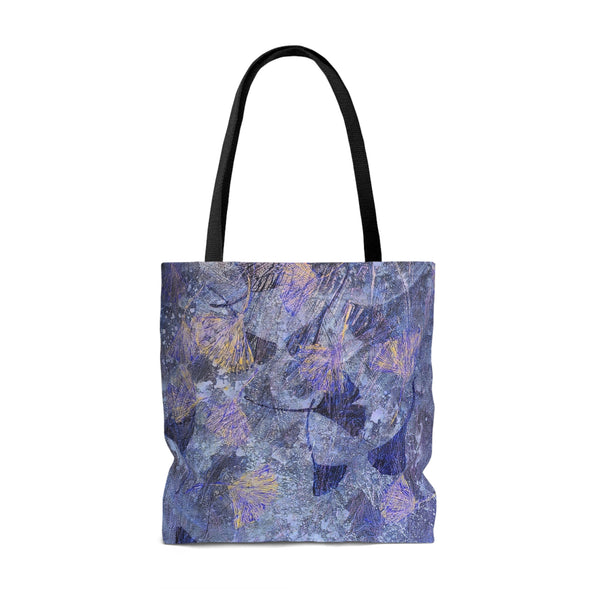 Ginkgo Leaves in Frozen Water AOP Tote Bag