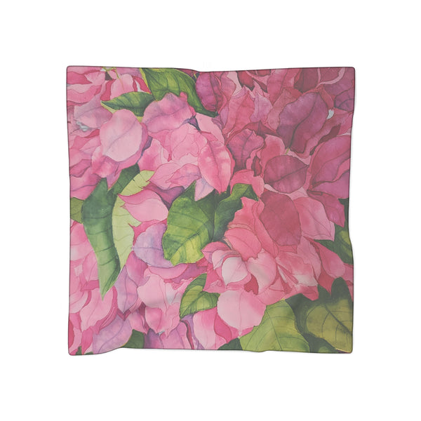 Pink Bougainvillea Poly Scarf