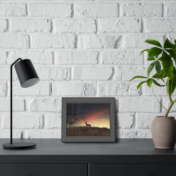 Deer at Sunrise Framed Paper Posters