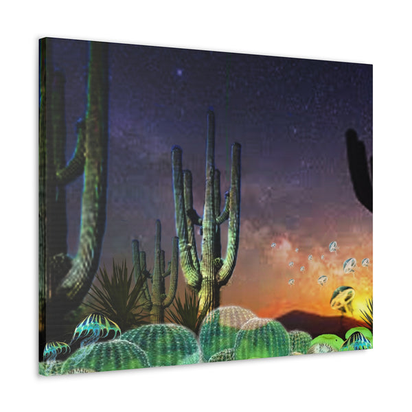 Cactus Glow Canvas Gallery Wraps