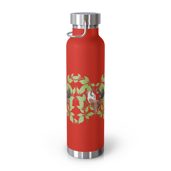 Three French Hens Copper Vacuum Insulated Bottle, 22oz