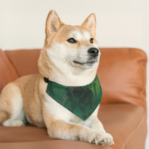 Jungle Panther Pet Bandana Collar