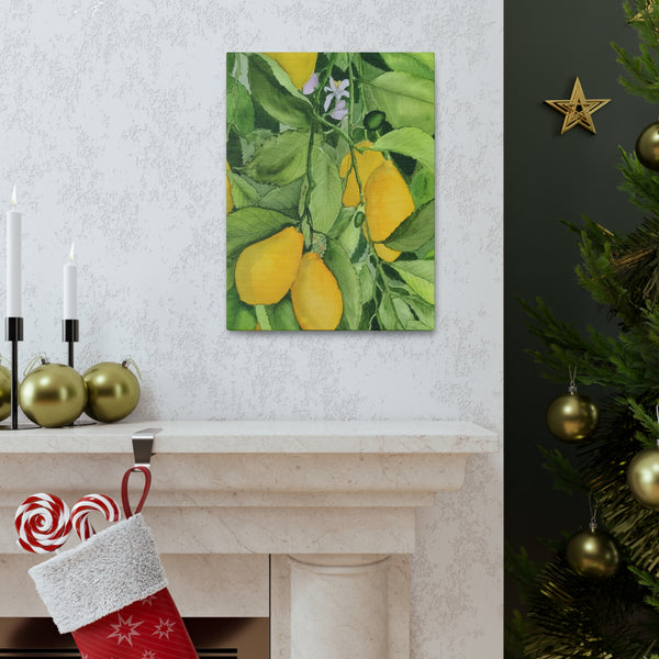 Watercolor Lemons Canvas Gallery Wraps