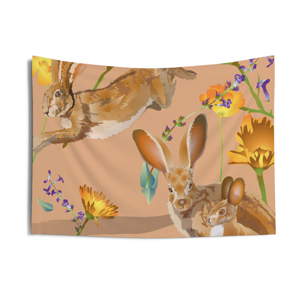 Jackrabbit Beige Indoor Wall Tapestries