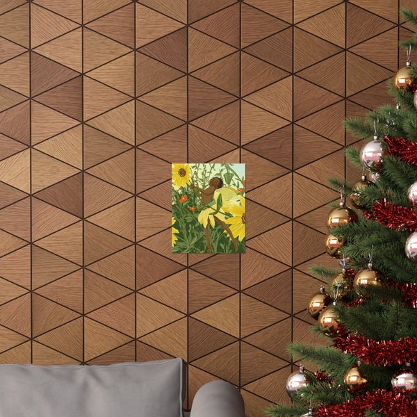 Sunflower Fairy Premium Matte vertical posters