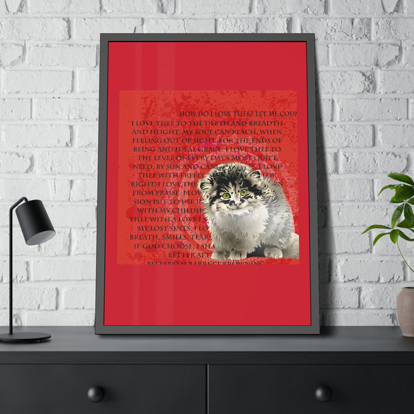 Love Pallas Cat Framed Paper Posters