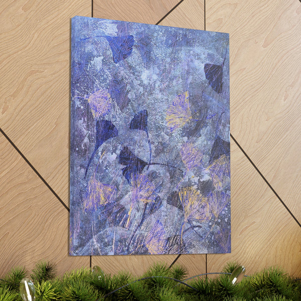 Ginkgo Leaves in Frozen Water  Canvas Gallery Wraps
