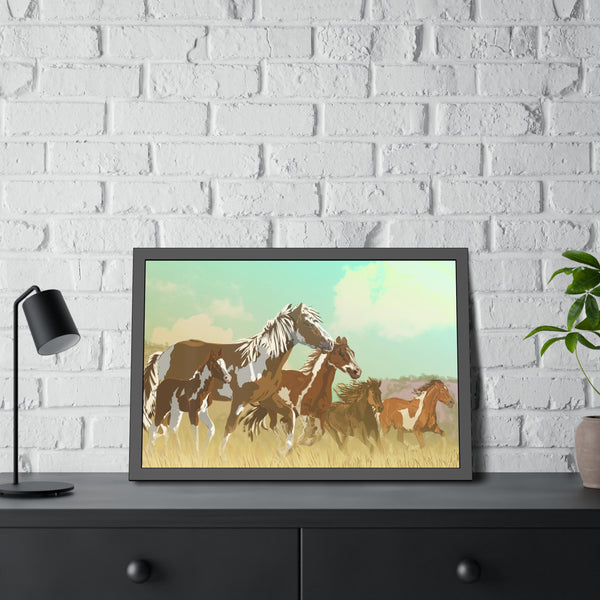 Mustangs Framed Paper Posters