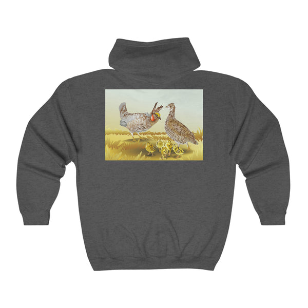 Lesser Prairie Chicken Unisex Heavy Blend™ Full Zip Hooded Sweatshirt