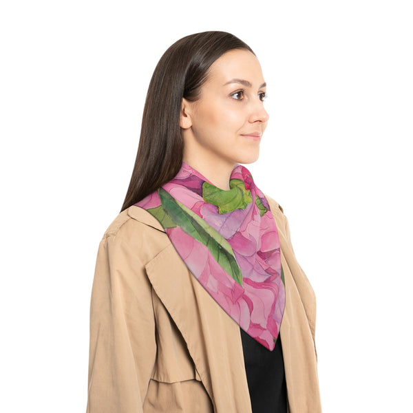 Pink Bougainvillea Poly Scarf