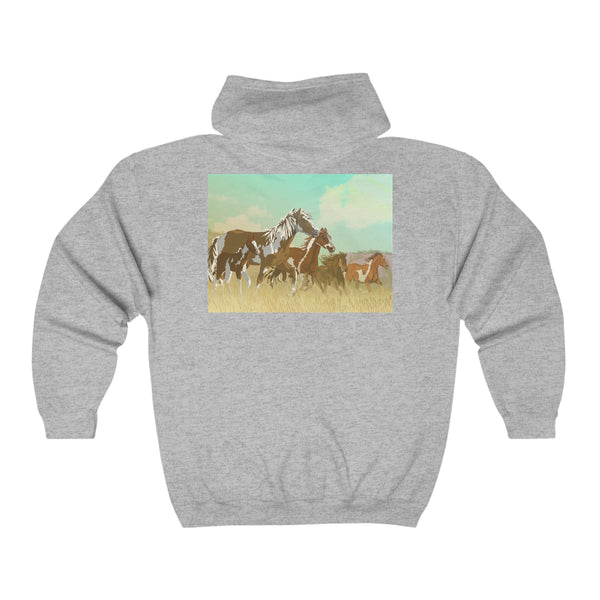 Mustangs Unisex Heavy Blend™ Full Zip Hooded Sweatshirt