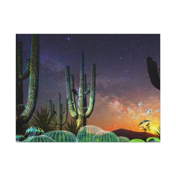 Cactus Glow Canvas Gallery Wraps