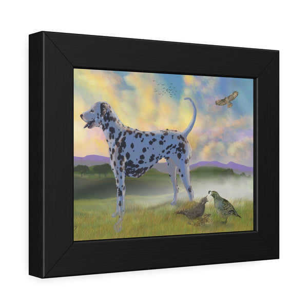 Dalmatian with Birds Framed Paper Posters