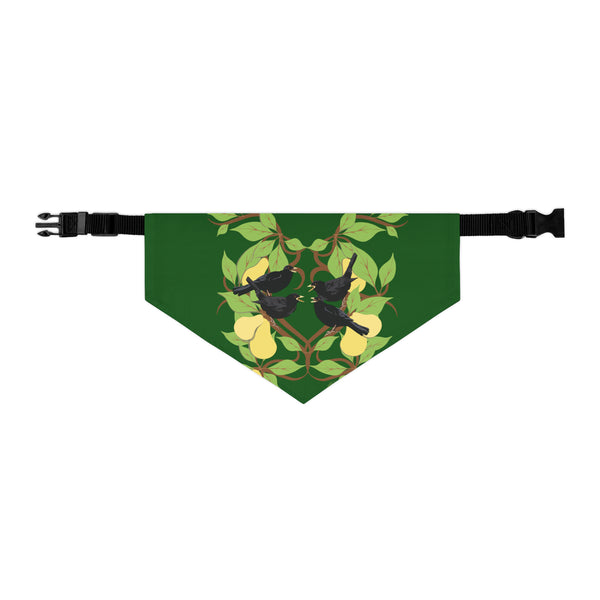 Four Colly Birds of Christmas Pet Bandana Collar
